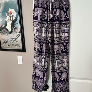 Kathmandu Elephant Print Pants NWT